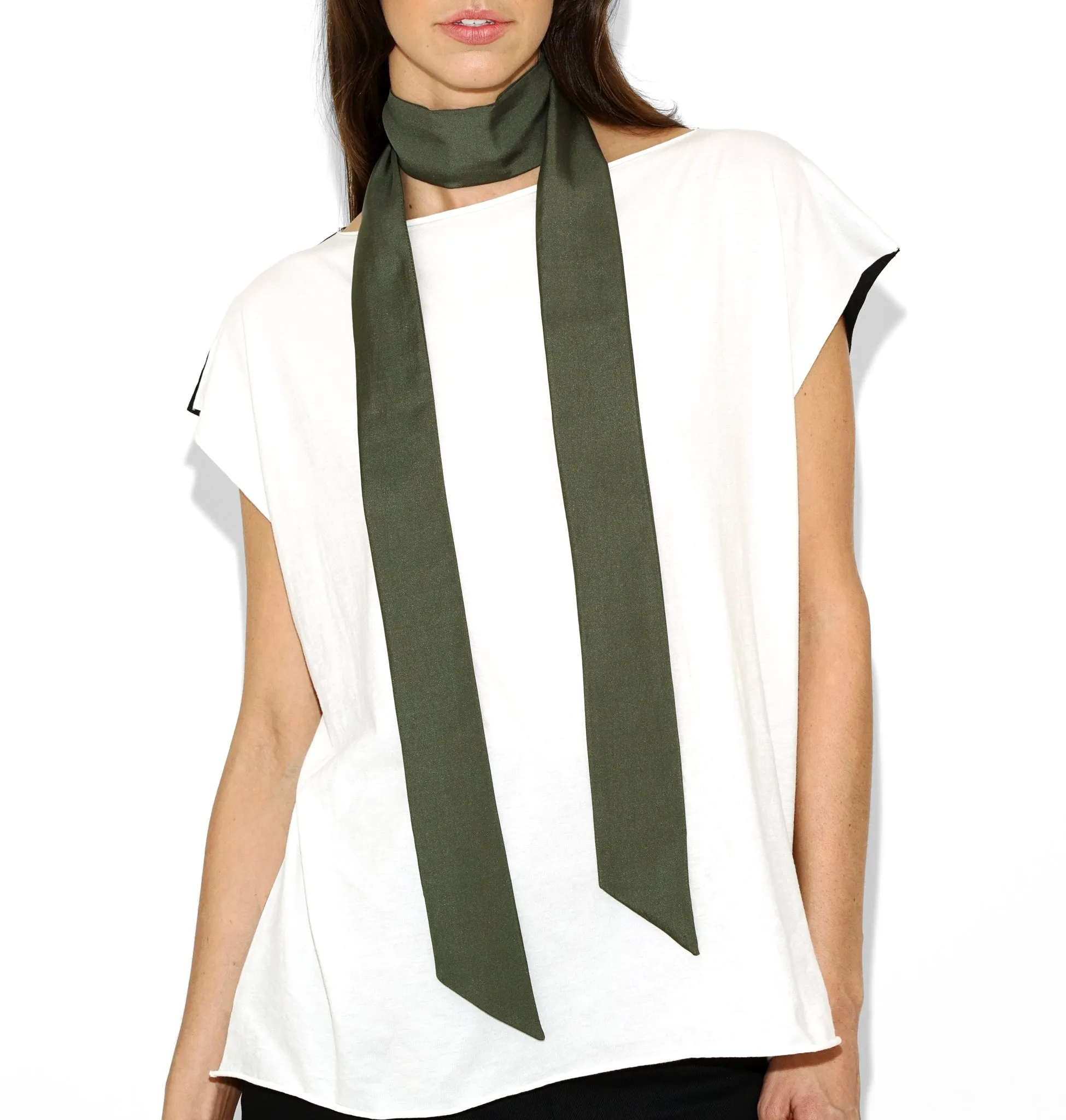 NINA SILK SCARF MILITARY