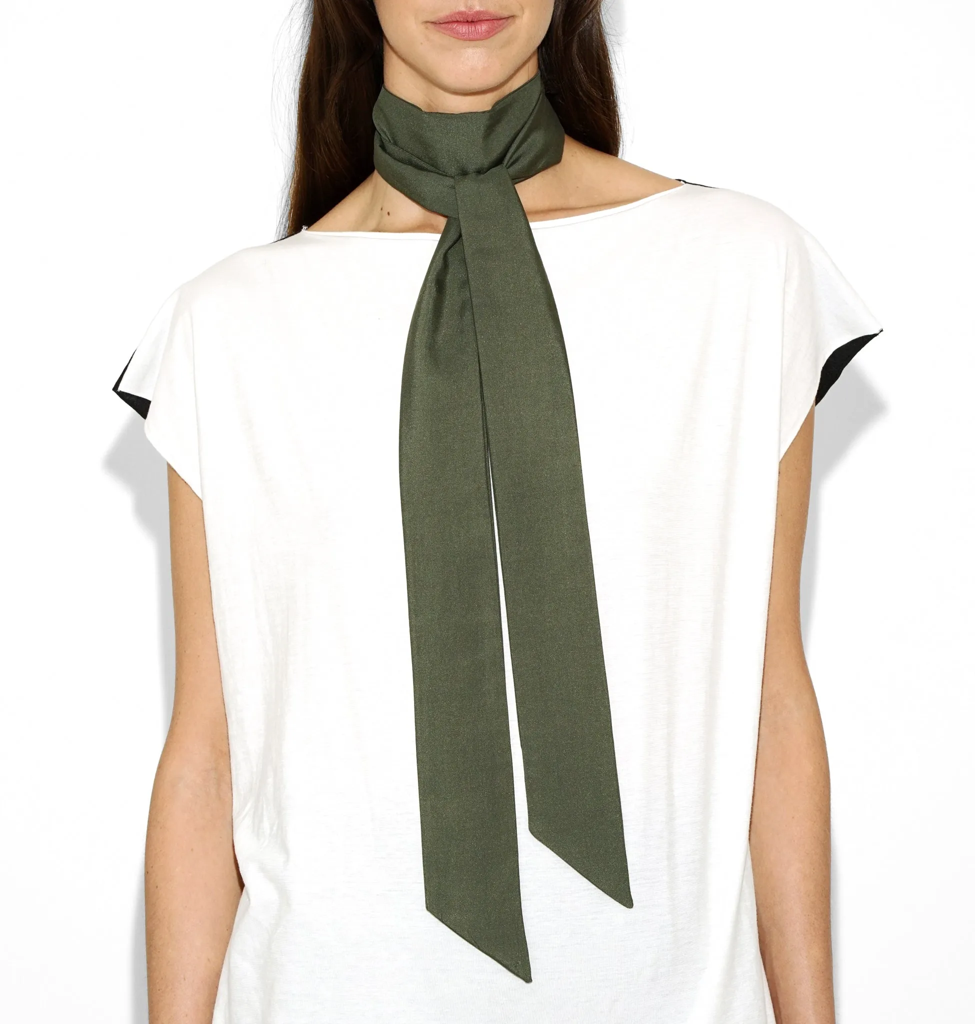 NINA SILK SCARF MILITARY