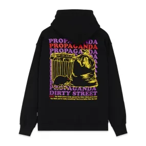 Propaganda sweatshirt with hood and kangaroo pocket Trash Hoodie 22FWPRFE758-01 black