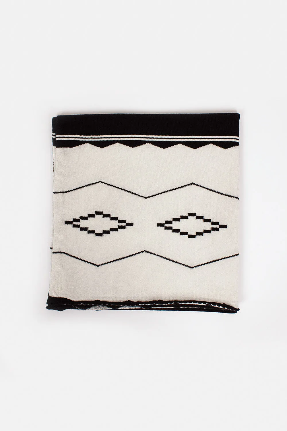 Pueblo Wrap Scarf Black/White