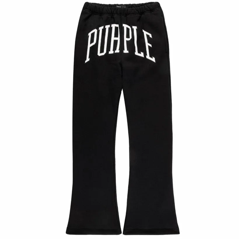 Purple Brand Collegiate Flared Hwt Fleece Pants (Black) P459-HBBC124