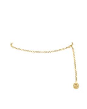 Rosette Coil Chain Belt- Gold