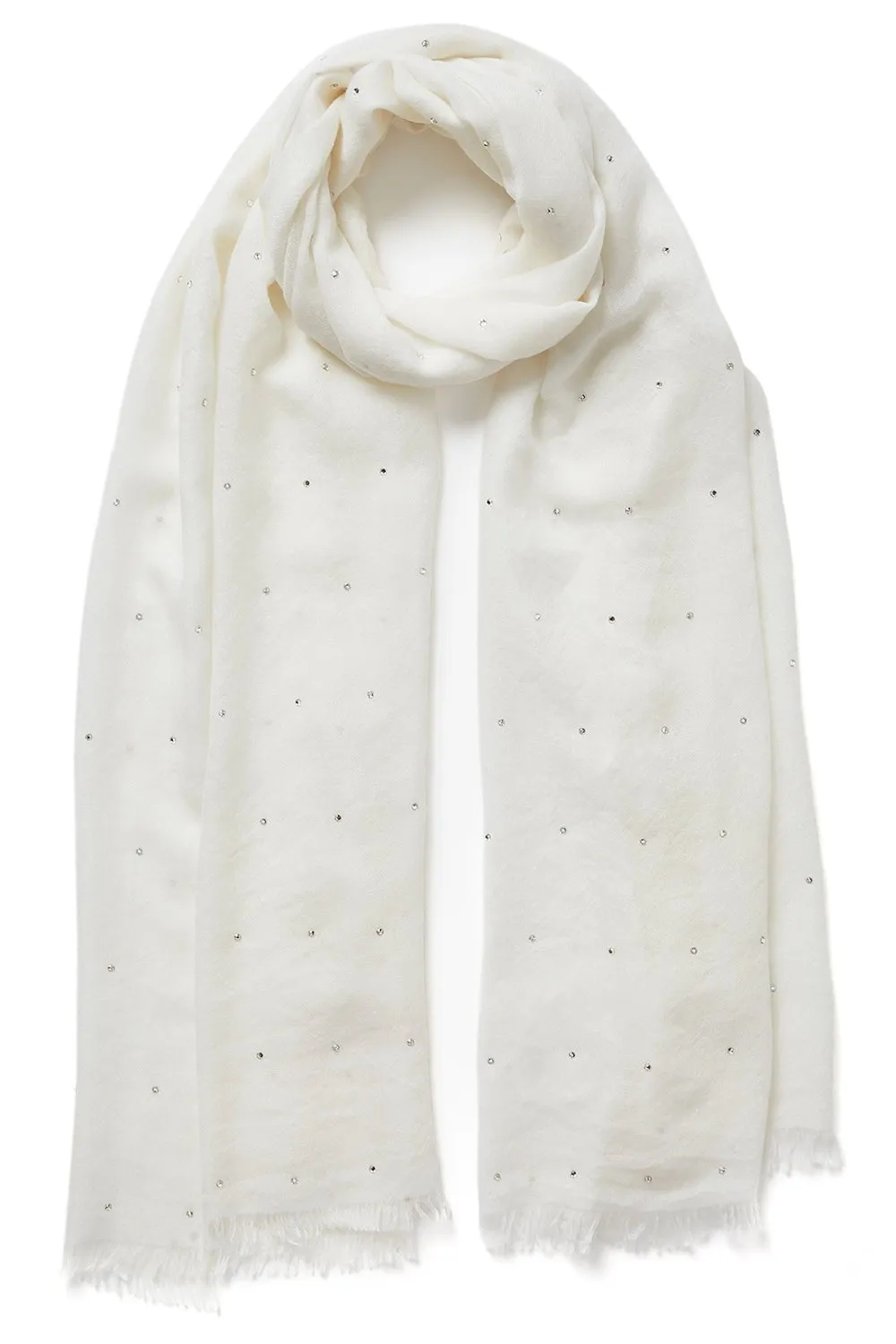 The Crystal Scarf - White