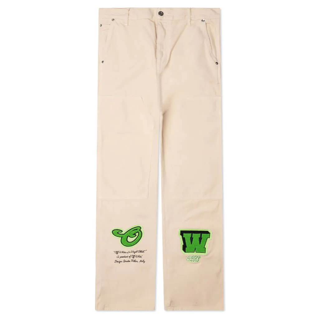 Vars Hammer Denim Flare Carpe - White/Green