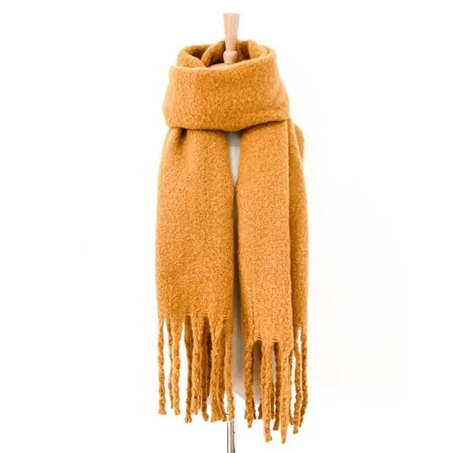 Waylin Solid Color Wooly Wrap