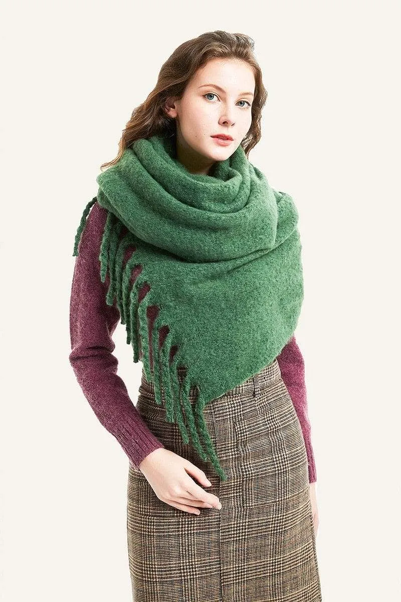 Waylin Solid Color Wooly Wrap